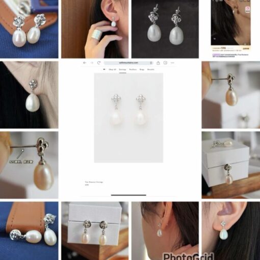 歐洲Soft Mountain True Romance pearl earrings